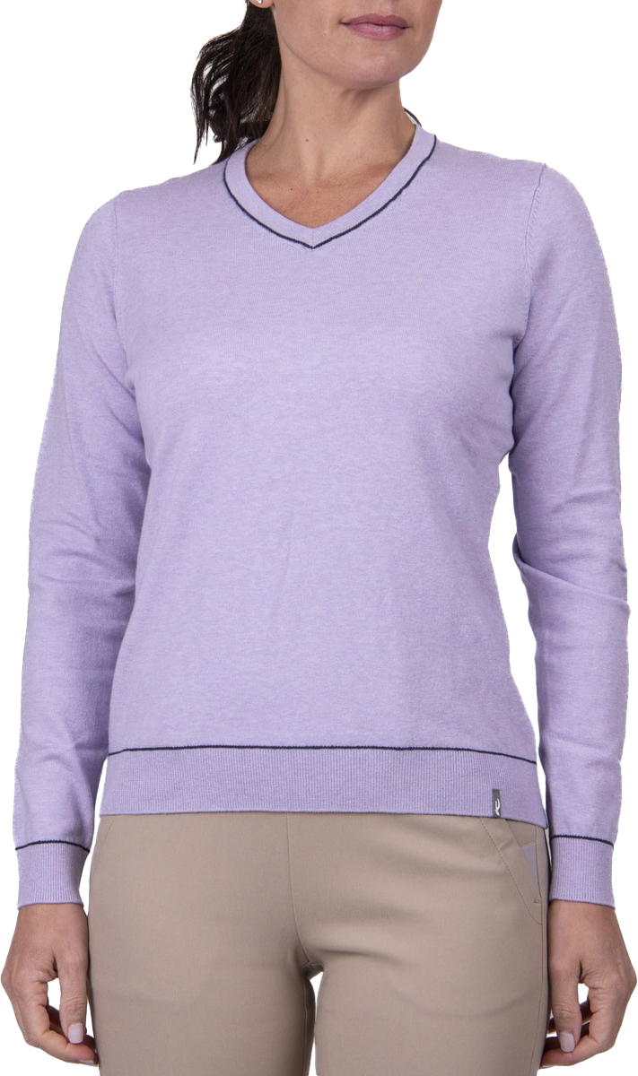Kicki V-Neck Pullover Dame Wisteria