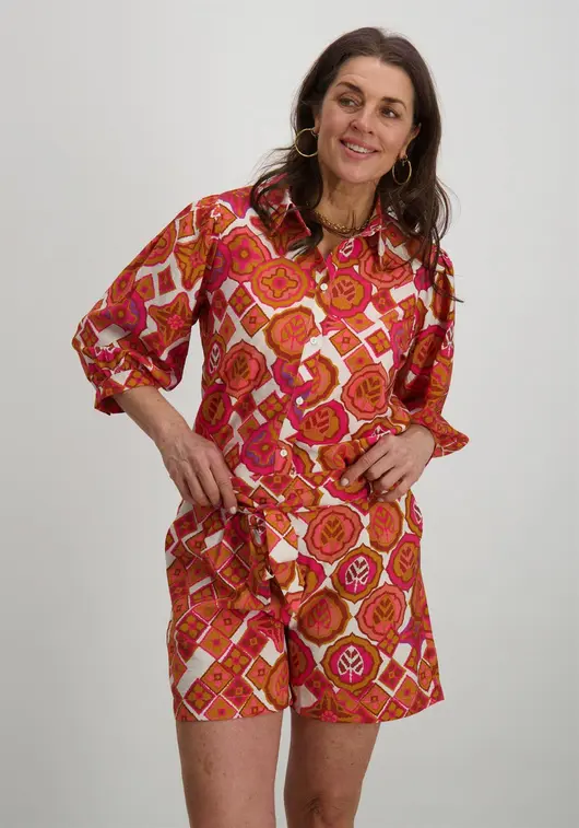 Geisha Blouse all-over print 43250-20