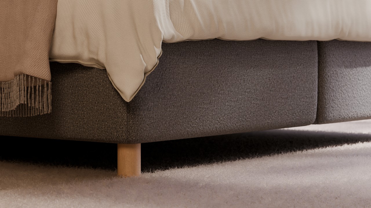 Boxspring Flow met Kårlsson Excellence matras - Wool look dark grey
