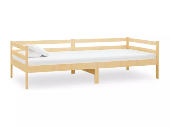 Lit de repos avec matelas 90x200 cm Bois de pin massif