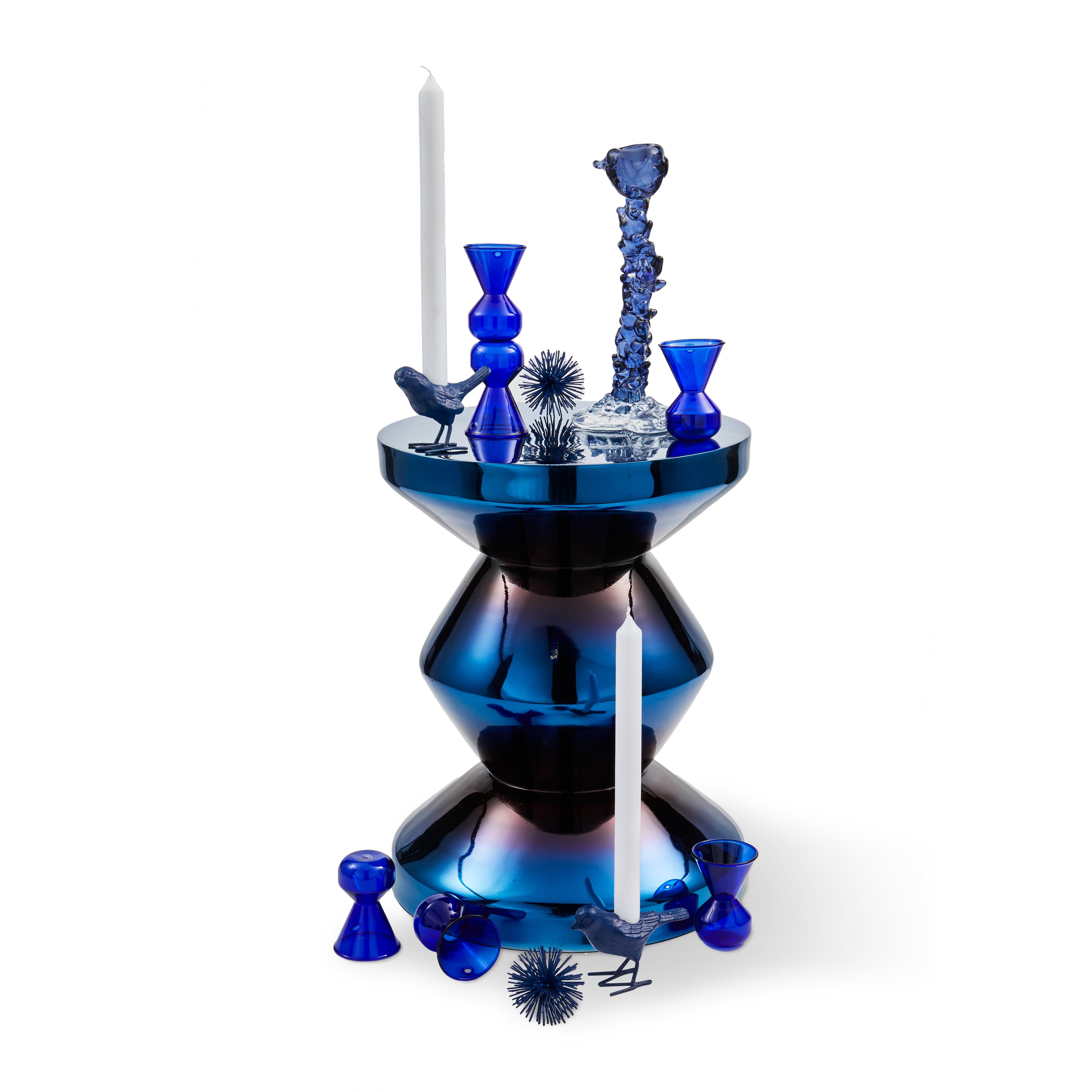 POLSPOTTEN Zig Zag Bijzettafel - Blauw