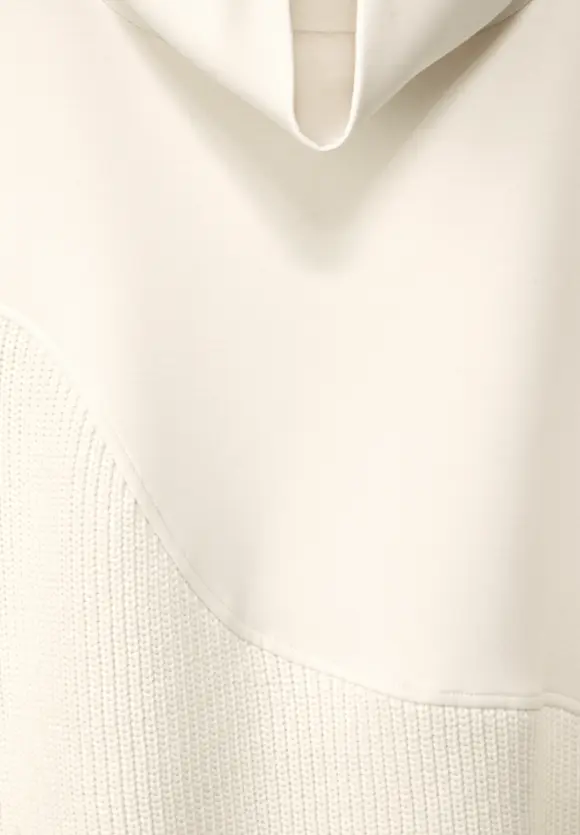 Materialmix Pullover - lucid white