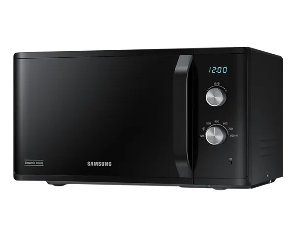 Samsung MW3500K, Bordplade, Solo mikroovn, 23 L, 800 W, Knapper, Dreje, Sort