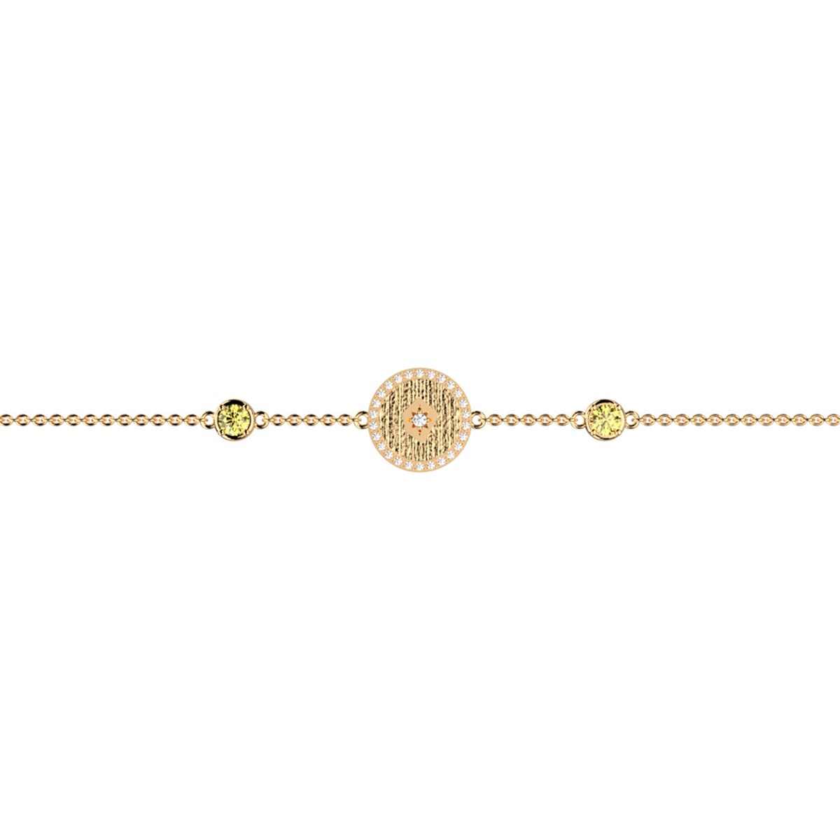 Bracelet souple Les Cadettes Birthstones NovembrePierre de naissance couleur Jaune Citrine