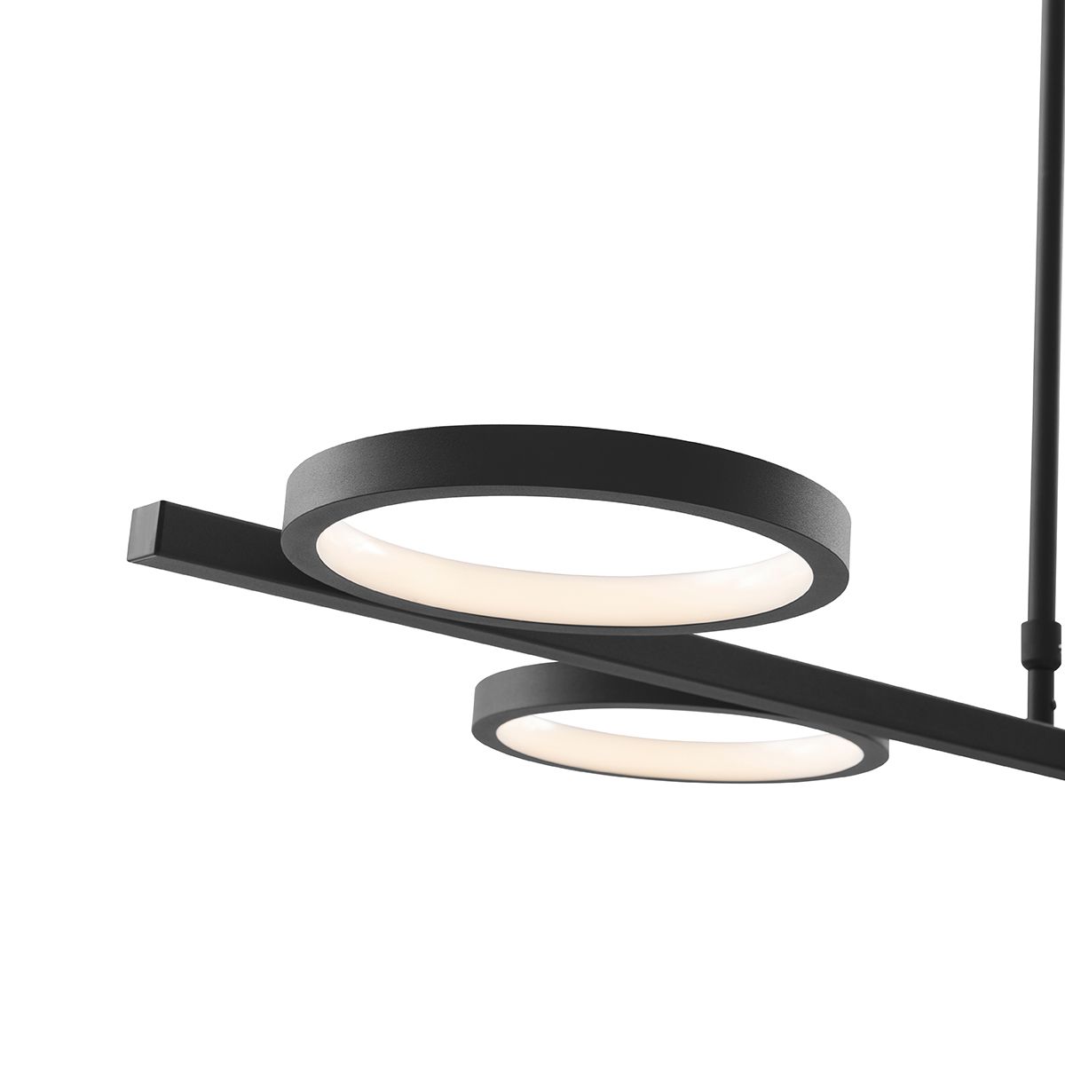 Moderne hanglamp zwart incl. LED 3-staps dimbaar 3-lichts - Vivé
