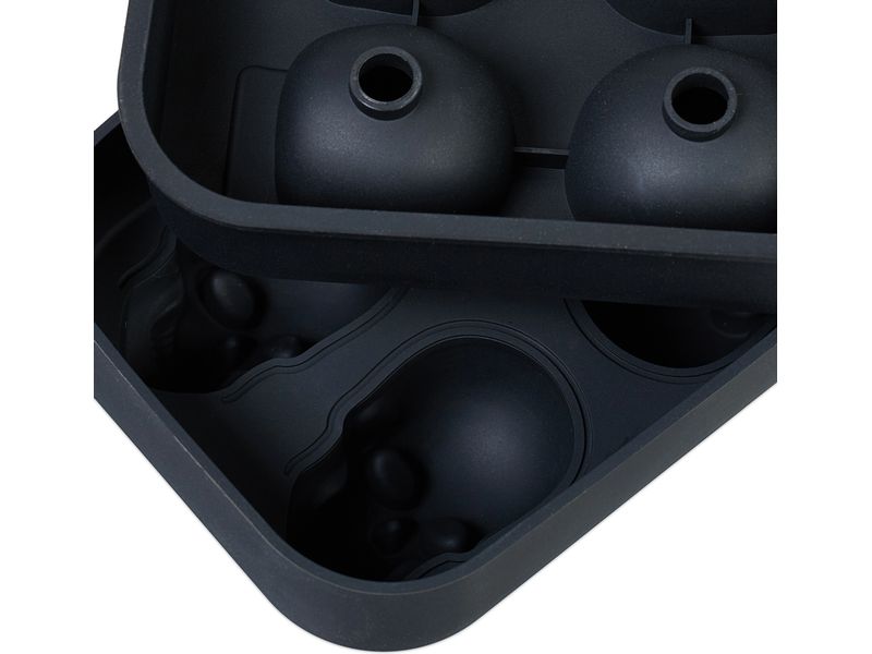 relaxdays Eiswürfelform Totenkopf 2 Stück, Schwarz Eiswürfelbereiter