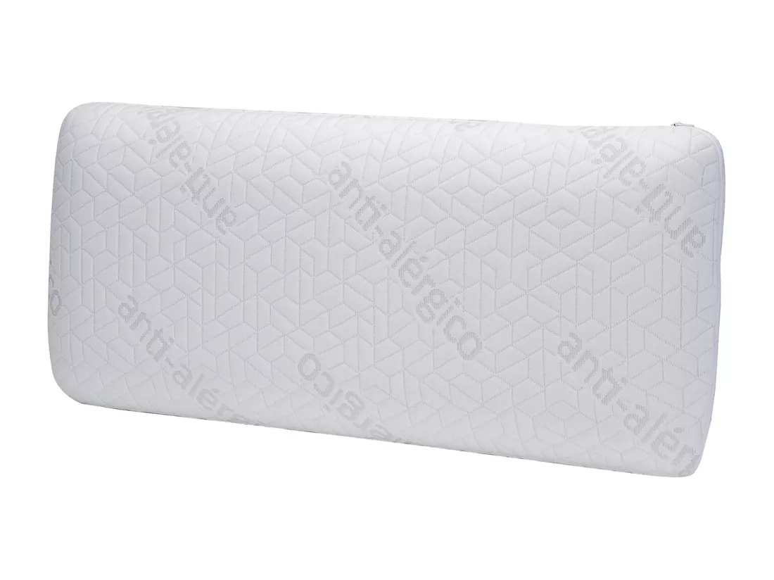 Oreiller viscoélastique double housse anti-acariens