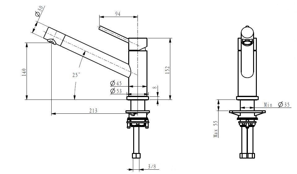 Best Design RVS keukenkraan Andra