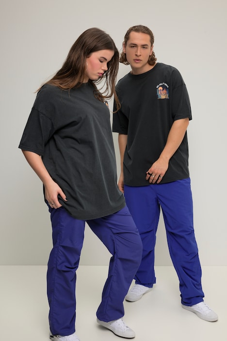 T-Shirt, oversized, Print, Rundhals, Halbarm, Unisex