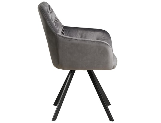 HOMESTYLE4U - Meuble de rangement enfant Chaise de salle à manger moderne velours - couleur gris