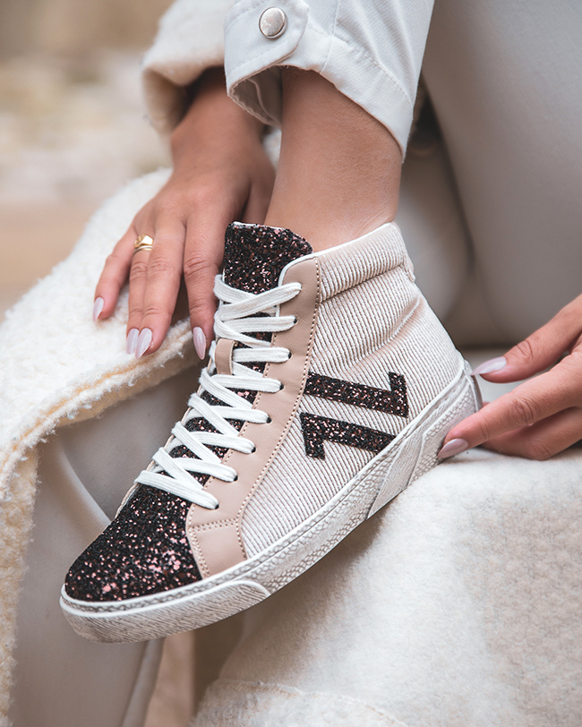 Basket femme montante bronze - CL71 BRONZE