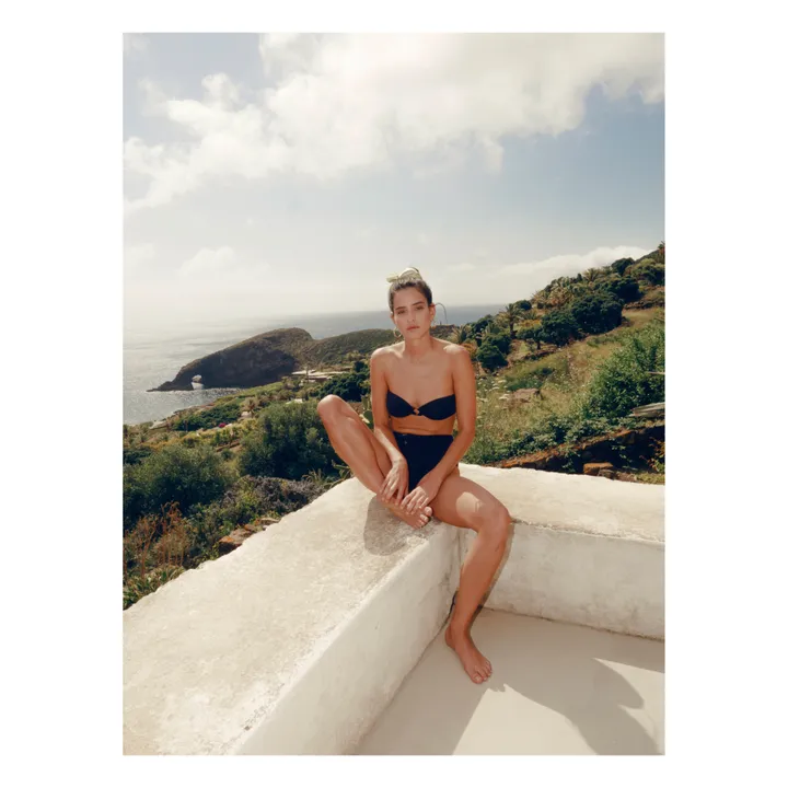Icone Haut de Maillot Bandeau Ambre | Noir