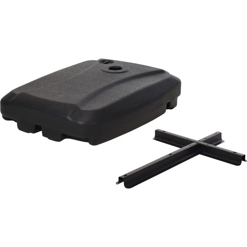 Parasolvoet kruisvoet - vierkant - antraciet grijs - 60 liter