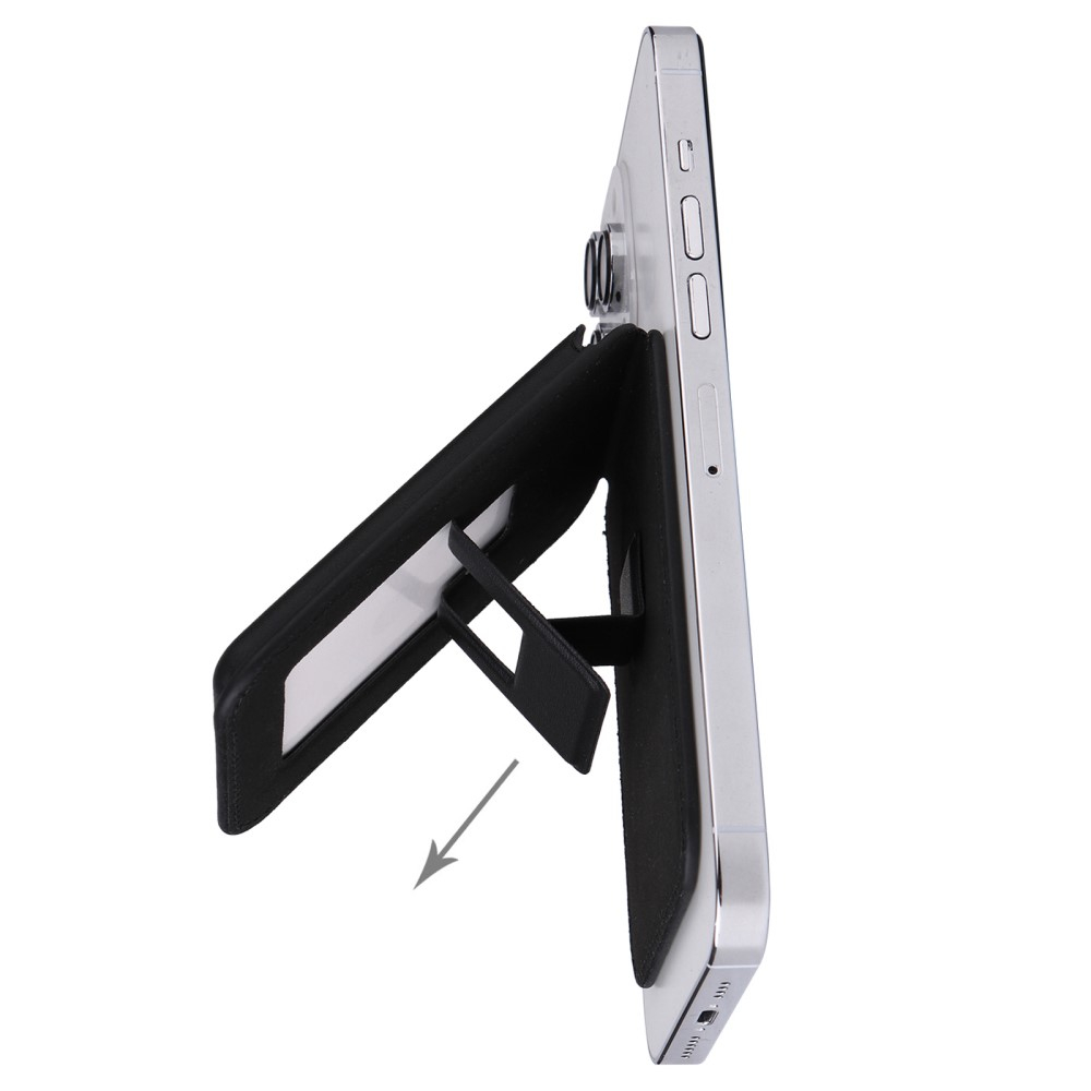 Magnetische MagSafe Leder Wallet Kreditkarten Halterung   Kickstand Aufsteller  - Dunkelviolett