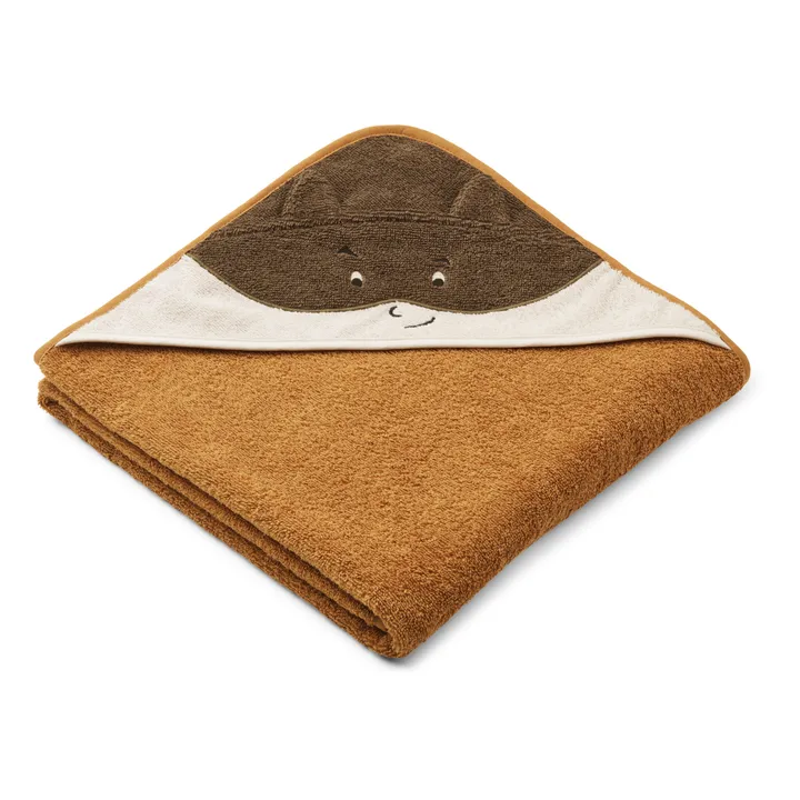 Liewood Cape de bain Augusta en éponge de coton bio | Caramel