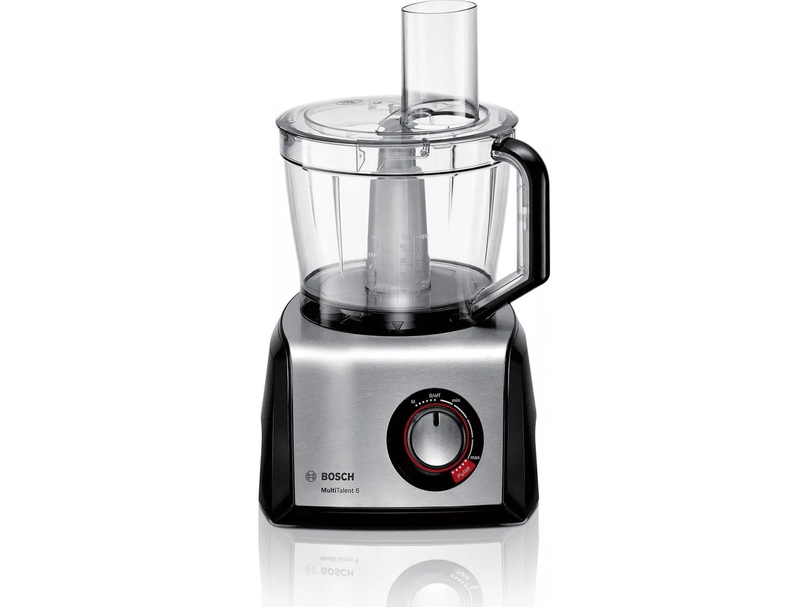 Bosch MultiTalent 8 MC812M865 - Køkkenmaskine - 1250 W - børstet rustfrit stål/sort