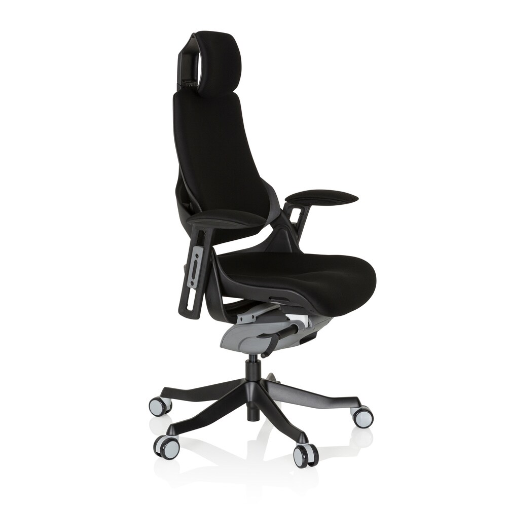 Profi Bürostuhl SPEKTRE BLACK Stoff mit Armlehnen (höhenverstellbar) hjh OFFICE