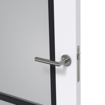 Arne & Bodil binnendeur ABD522 rook glas - extra wit afgelakt - glaslat diep zwart
