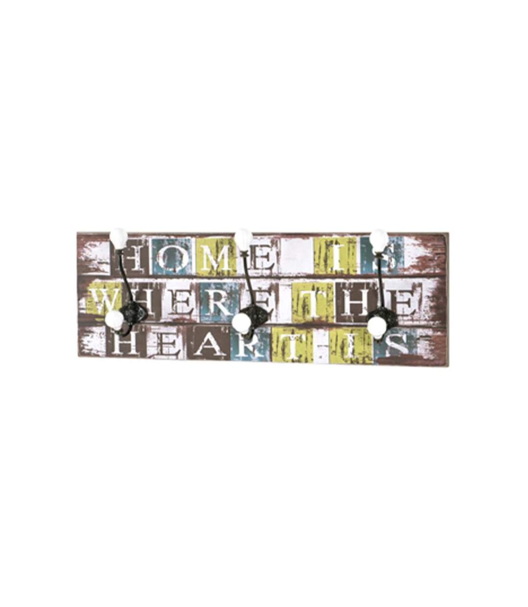 Paris Prix - Patère Murale 3 Crochets home 60cm Multicolore