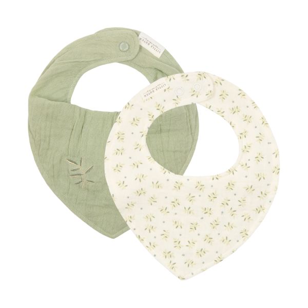 Little Dutch Bandana Slab Hydrofiel - Set van 2 - Blueberry Leaves & Sage