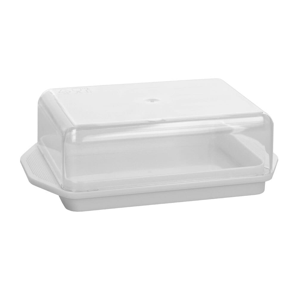 metaltex Butterdose transparent/weiß