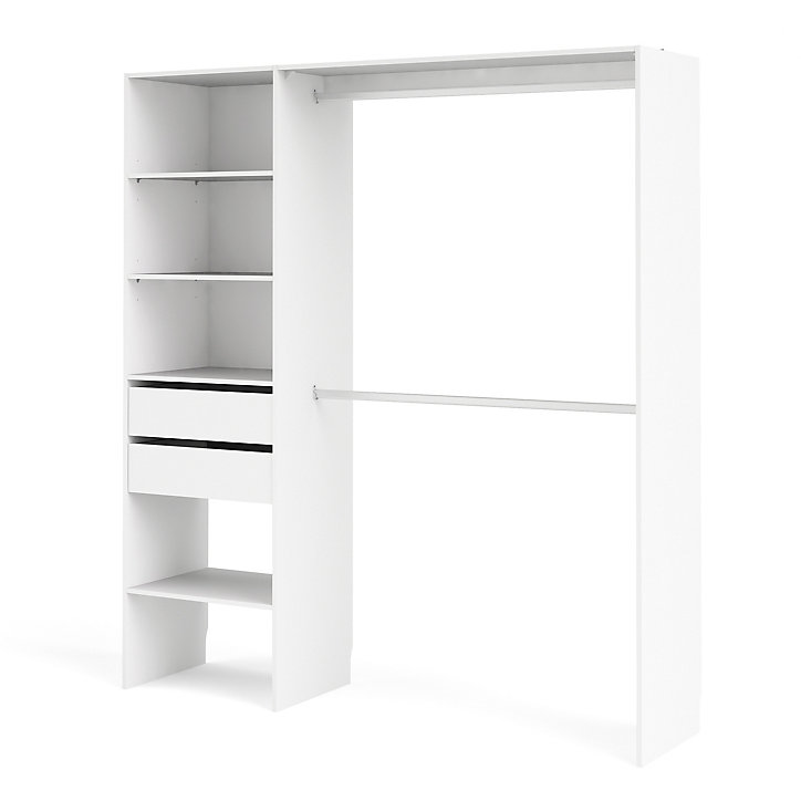Kit dressing 1 colonne Zodiak coloris blanc L. 180 x P. 45 x H. 200 cm