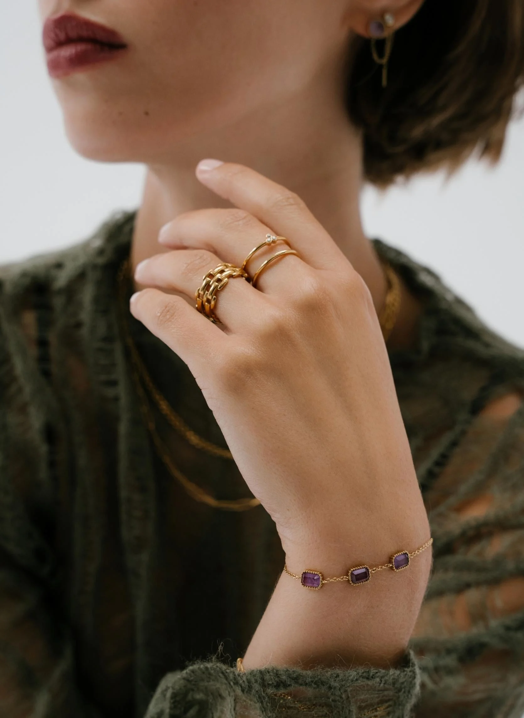 EURYBIE - Bracelet chaîne eurybie | Gris