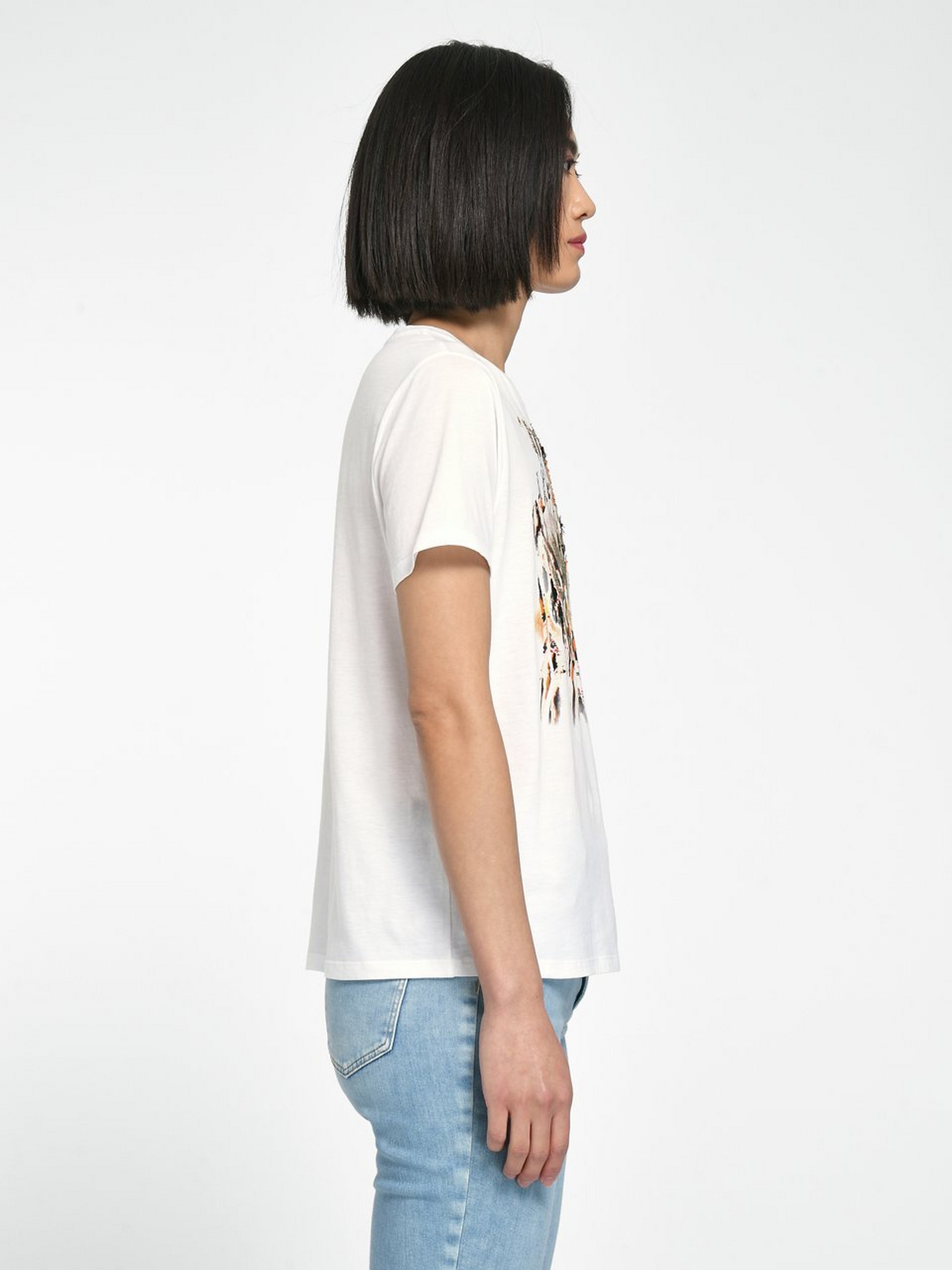 Rundhals-Shirt mit 1/2-Arm