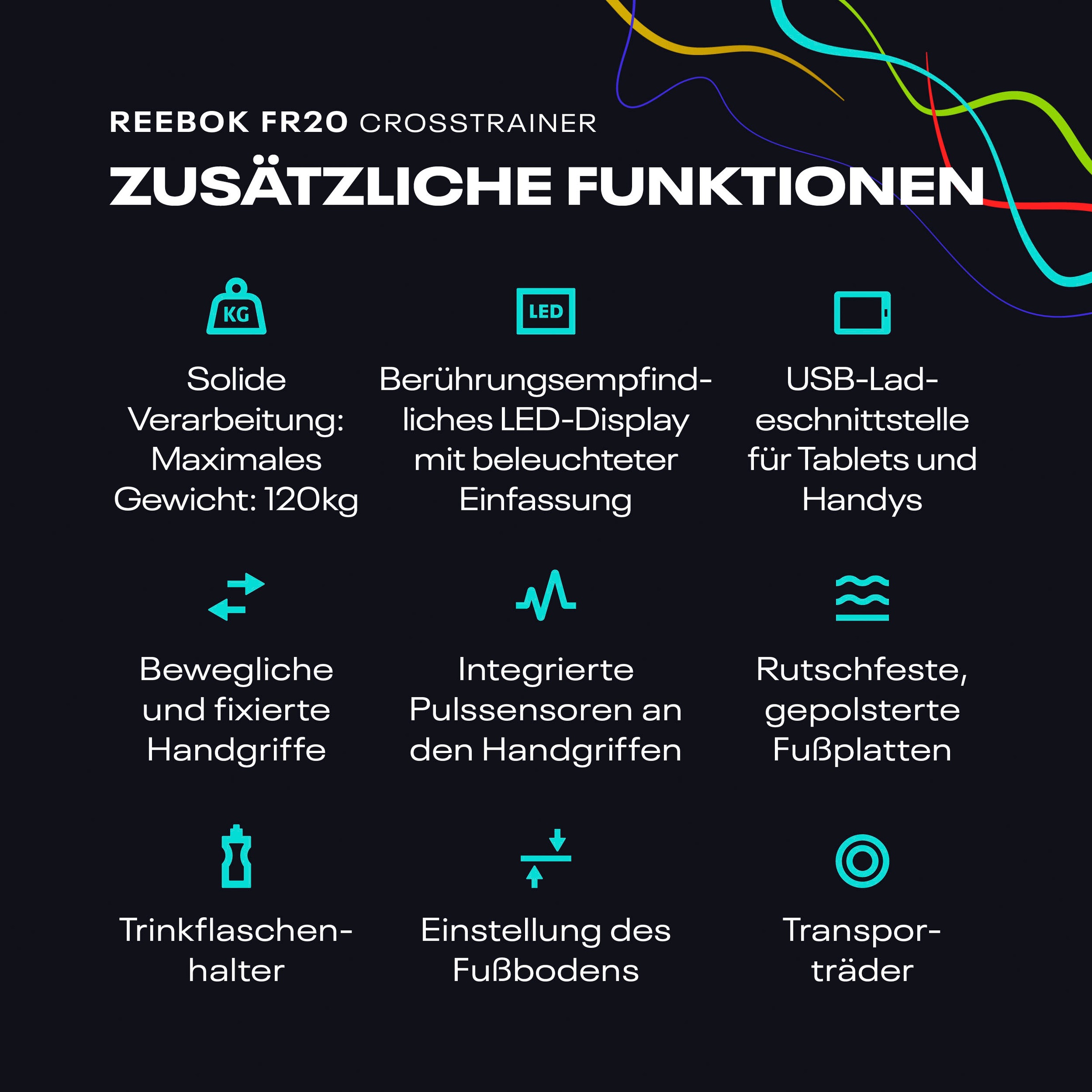Reebok Crosstrainer »FR20 Crosstrainer« 8 Widerstandsstufen