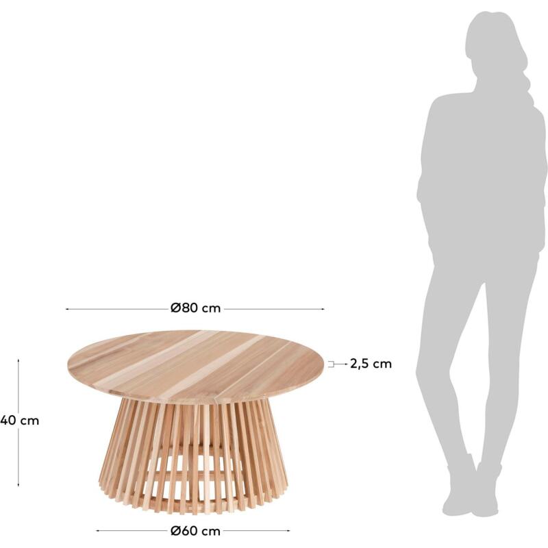 Table basse Jeanette - teck massif