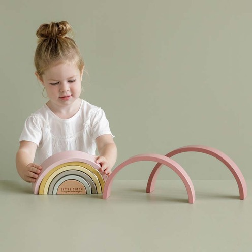 Arc en Ciel en bois Rose - LITTLE DUTCH