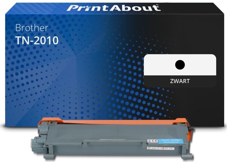 PrintAbout huismerk Toner TN-2010 Zwart Geschikt voor Brother