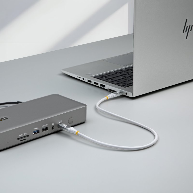 StarTech.com Câble USB4 de 1 m, 80 Gbps, Câble USB-C Certifié USB-IF, 240 W PD, 8K 120 Hz/4K 240 Hz DP2.1 DP80, Compatible Thunderbolt 4 - Cordon USB-C Blanc
