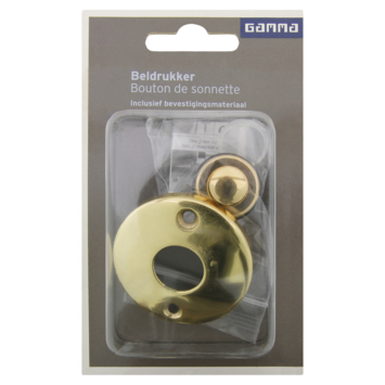 GAMMA deurbeldrukker rond messing