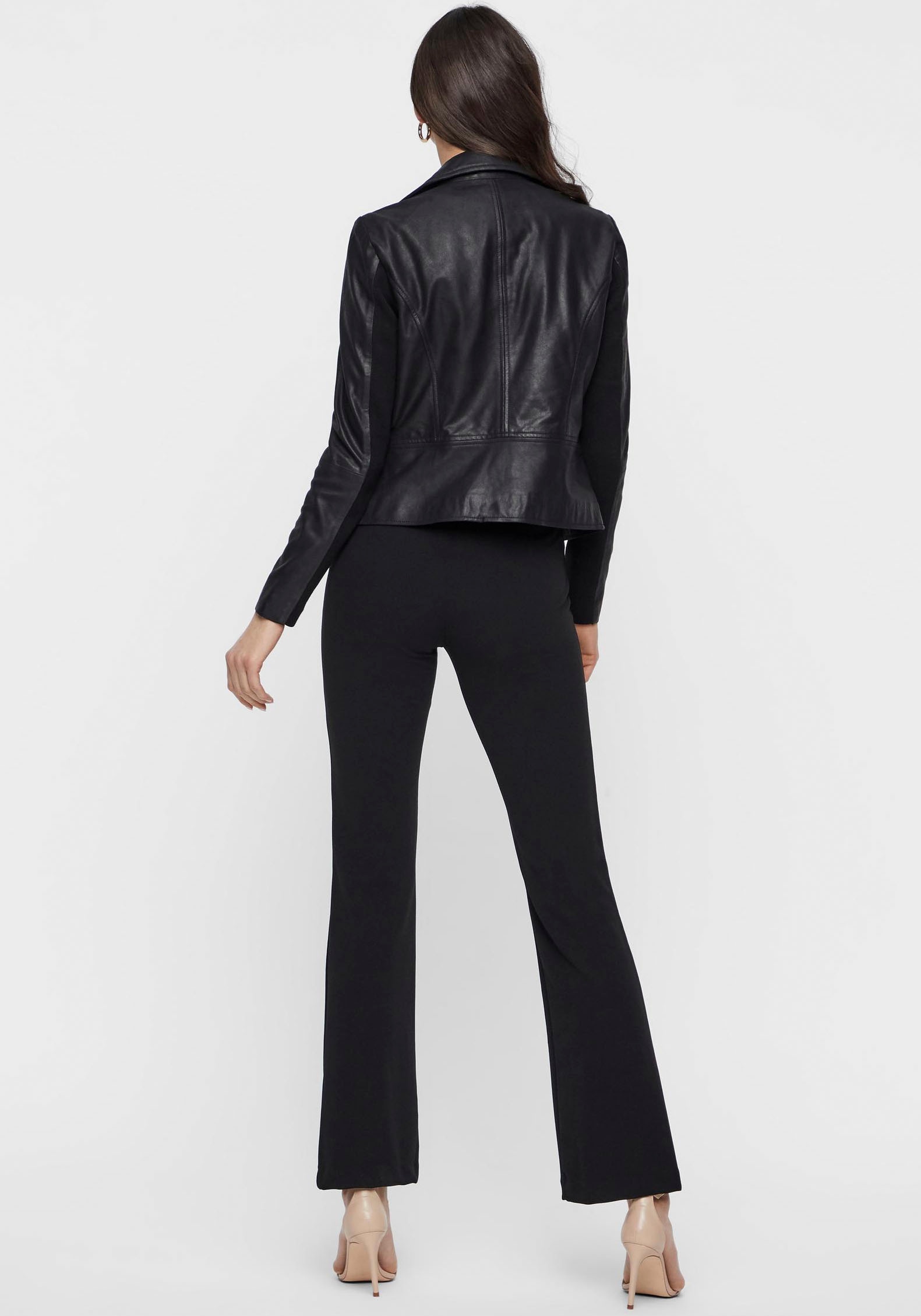 Y.A.S Lederjacke »YASSOPHIE LEATHER JACKET« mit Biker Details