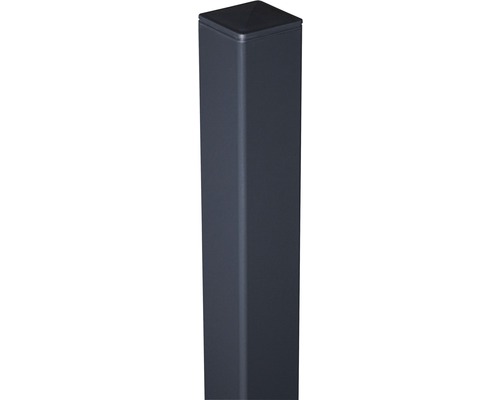 GroJa poortpaal om in te betonneren, 6 x 6 x 240 cm, antraciet