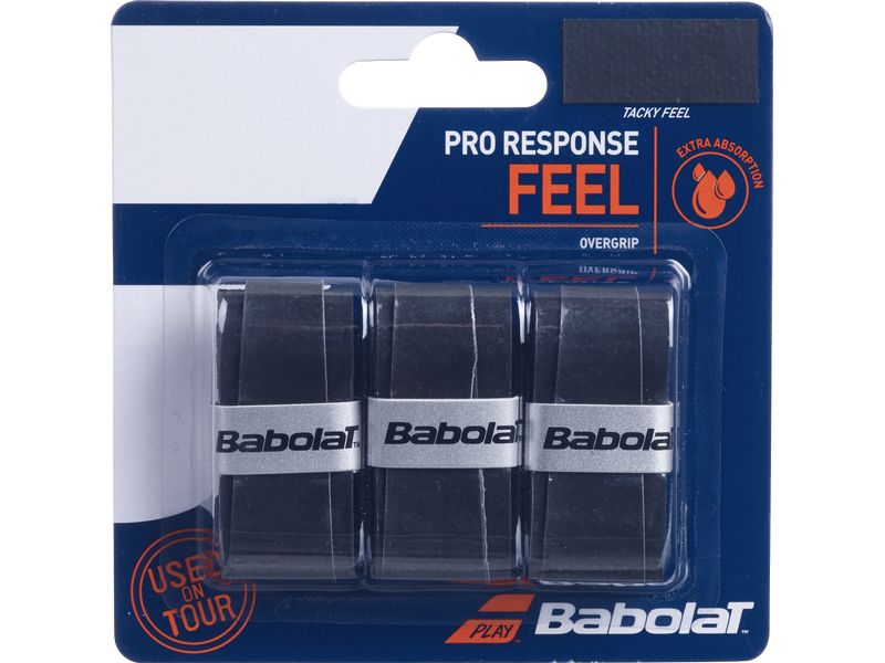 Babolat Over Grip Pro Response x3 3 Stück – Schwarz Tennisgriffband