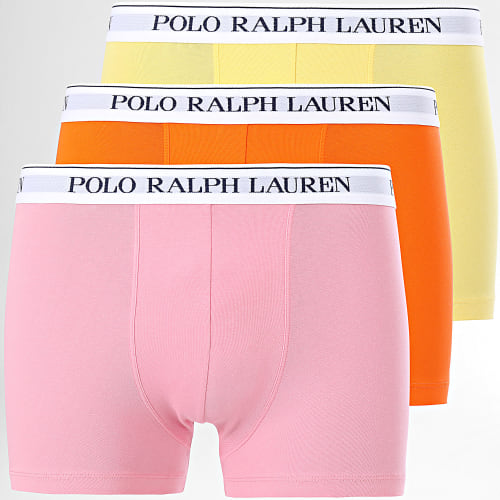 Lot De 3 Boxers Rose Jaune Orange