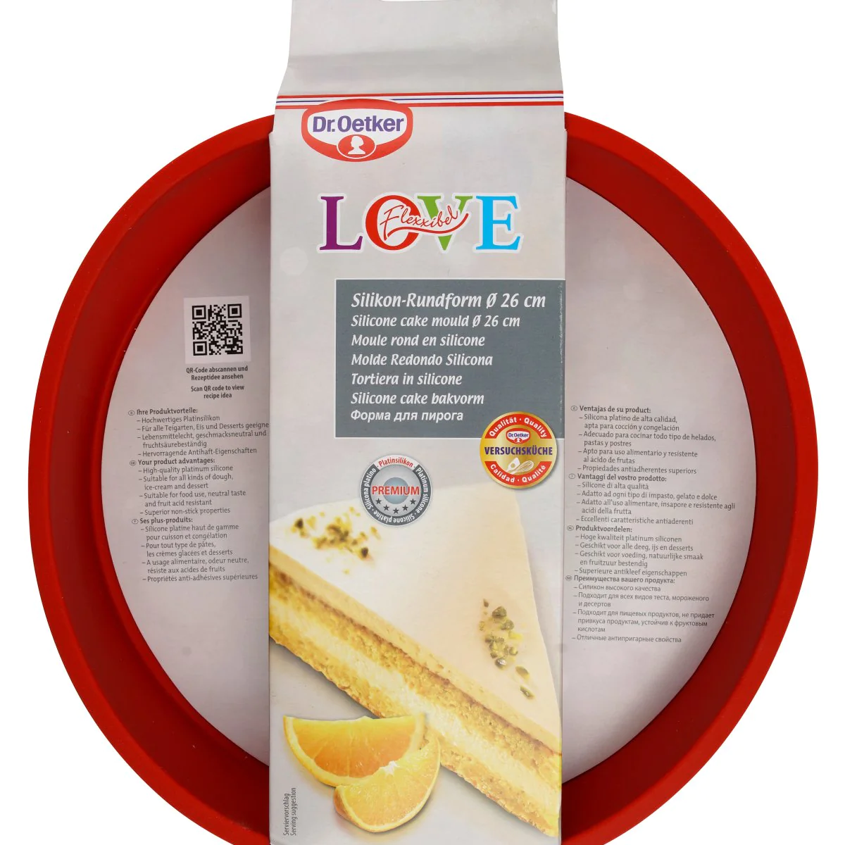 Moule à manqué en silicone de 26 cm Dr. Oetker Flexxibel Love Dr. Oetk