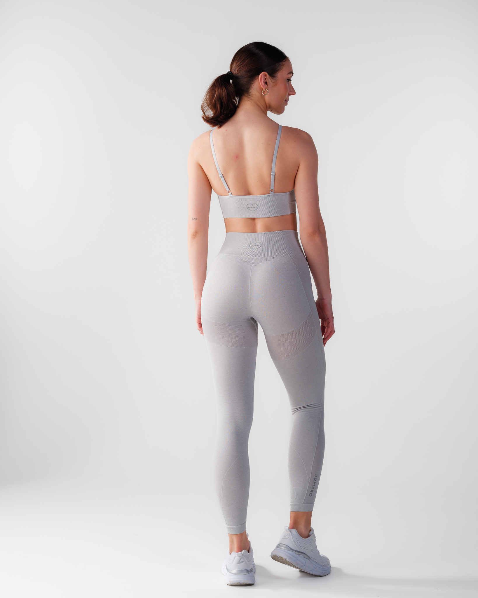 Bumpro Power Up! Tights Light Grey Melange