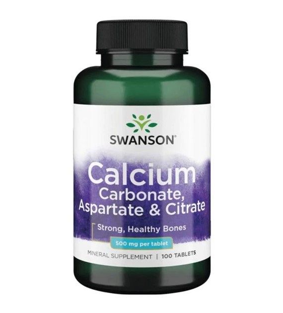 Swanson Calciumcarbonat, Aspartat und Citrat 500 mg