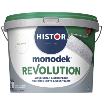 Histor Monodek Revolution muurverf RAL 9016 verkeerswit 5 liter
