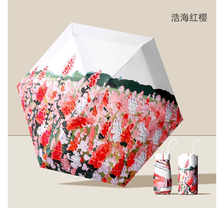 Fenmo - Compacte paraplu met bloemenprint