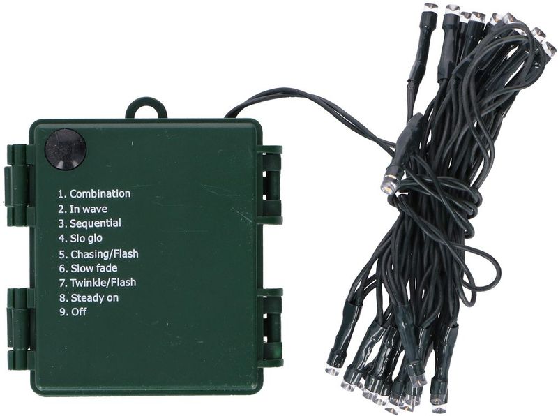 Grundig - Kerstverlichting - 24 LED - Warm Wit - 223 cm - 8 Standen - met Timer
