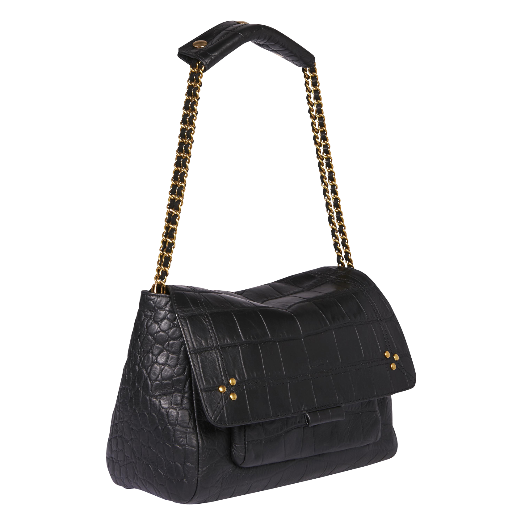 LULU M - Sac porté en cuir embossé | Noir
