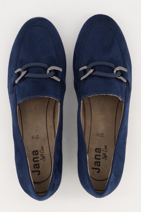 Loafer, Jana Softline, vegan, Veloursleder-Optik, Weite H