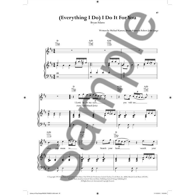 MusicSales - The Library Of Pop Songs