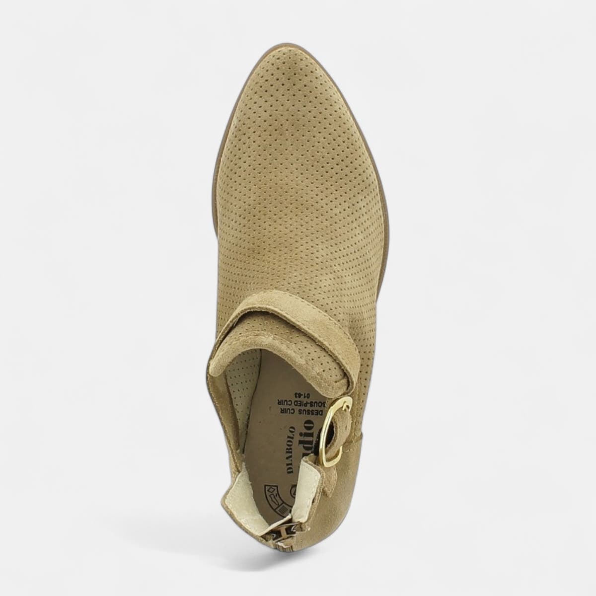 Bottines Femme en cuir taupe