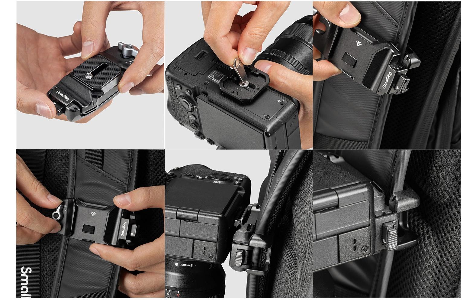 Camera Clip mit Schnellwechselplatten-MontagesatzVerstellbarer Halter für Action- oder spiegellose Kameras