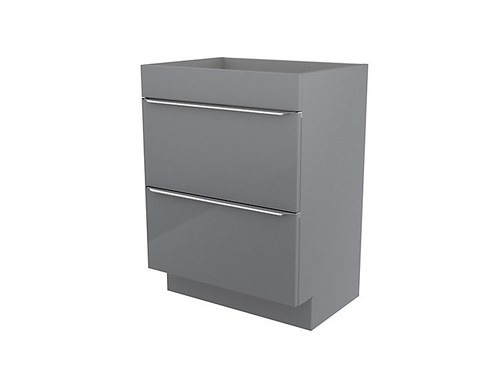 Meuble sous vasque à poser GoodHome Imandra gris 60 cm
